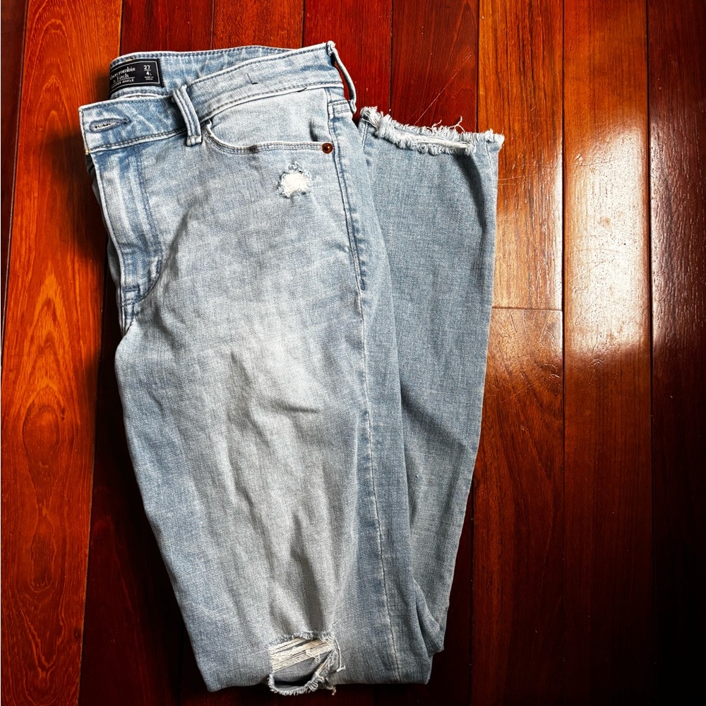 Women’s Abercrombie & Fitch Light Blue Harper Ankle Jeans